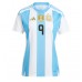 Argentina Julian Alvarez #9 Replica Home Shirt Ladies Copa America 2024 Short Sleeve